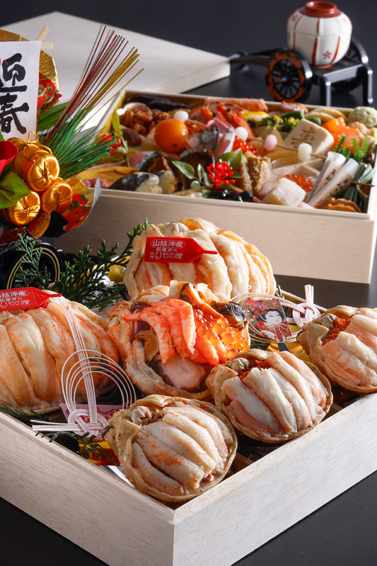 【ご注文12月18日まで】【限定30個】感謝価格にて販売中!!2026年 まるごと松葉がにおせち【千早】「二段重」※2025年12月30日着(配送時間指定不可)